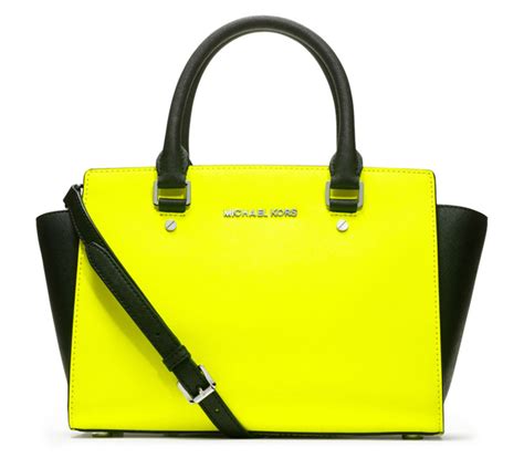 michael kors black and yellow backpack|michael kors neon yellow wallet.